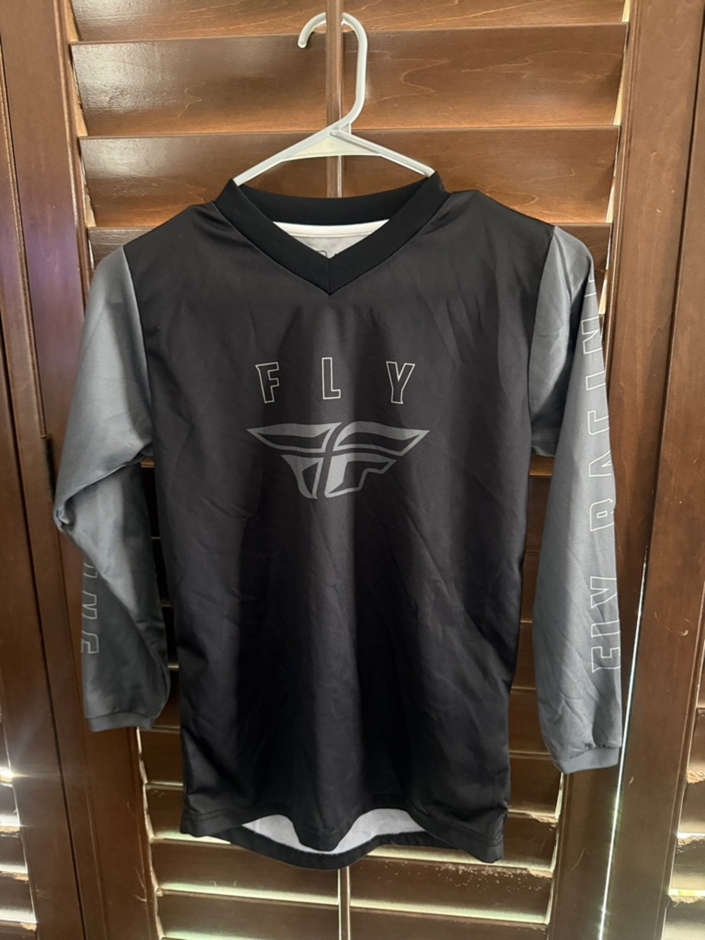 Fly Racing Kids Black & Gray Long-Sleeve Jersey